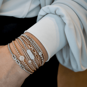 0.24ctw, 18K White Gold Tresore Stretch Bracelet - Gunderson's Jewelers