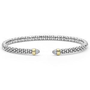 Two-Tone Diamond Mini Versa Torque Bracelet | 3mm