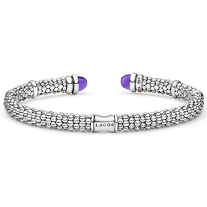 Two-Tone Amethyst Versa Torque Bracelet | 5mm