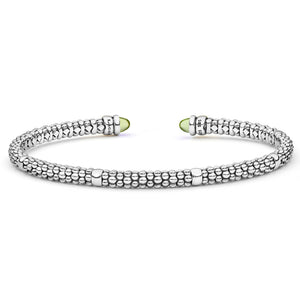 Two-Tone Peridot Mini Versa Torque Bracelet | 3mm