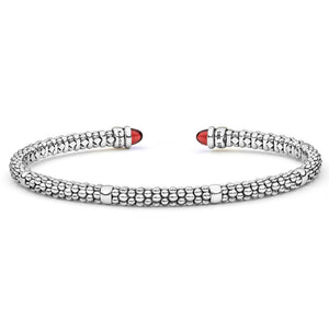 Two-Tone Garnet Mini Versa Torque Bracelet | 3mm