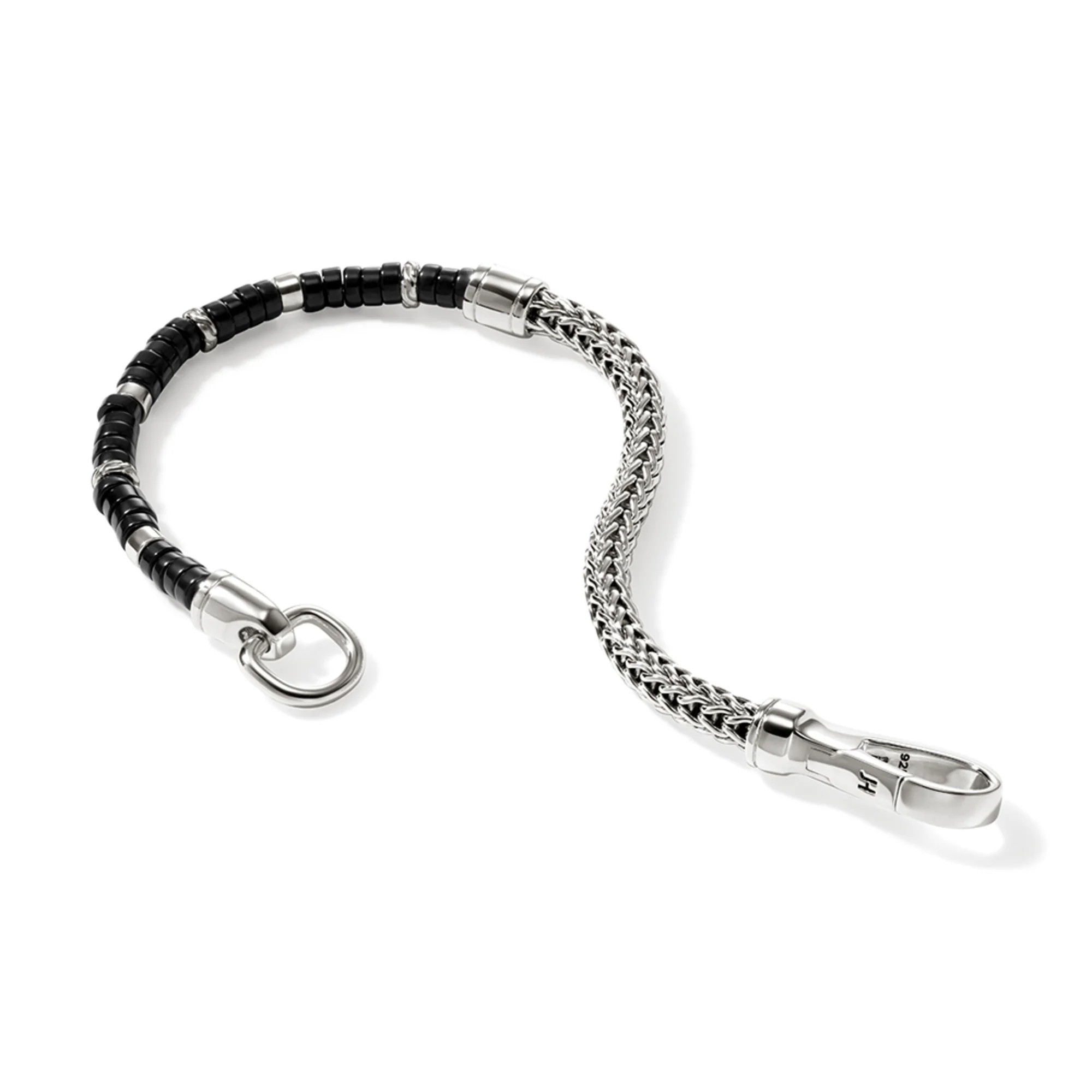 Sterling Silver & Black Onyx Chain Bracelet