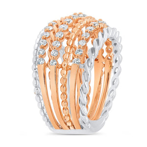 0.75ctw Multi-Row Diamond Fashion Ring