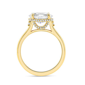 0.16ctw Diamond Oval Engagement Ring