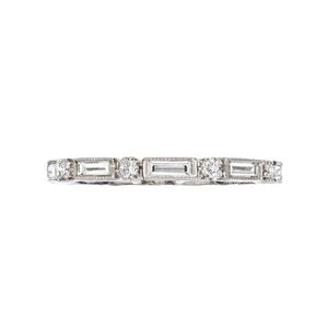 Lucy Baguette and Round Diamond Band