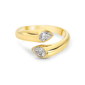 Gold Toi et Moi Diamond Ring