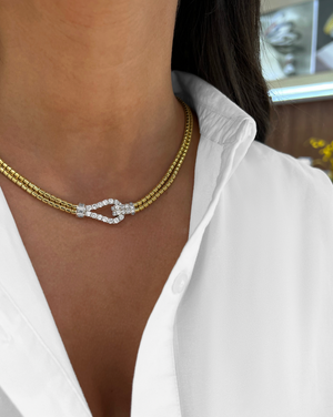 Gold and Diamond Lasso Necklace