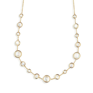 Lollitini Short Mother of Pear Necklace in 18K Gold