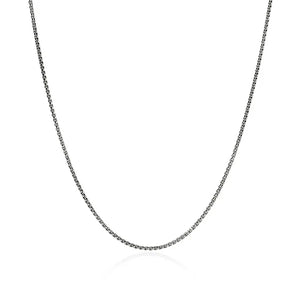 22" Sterling Silver Box Chain Necklace 2MM