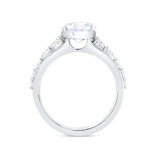 1.38ctw Diamond Oval Engagement Ring