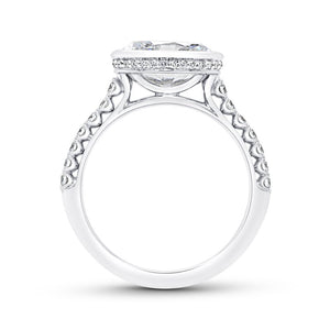 0.33ctw Diamond Oval Engagement Ring
