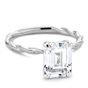 0.05ctw White Gold Twist Engagement Ring