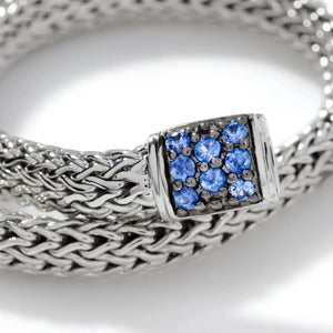 Sterling Silver and Blue Sapphire Icon Bracelet