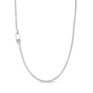 2.5MM 0.06ctw Diamond Wheat Chain