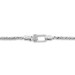 2.5MM 0.06ctw Diamond Wheat Chain