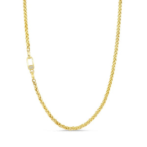 3MM 0.06ctw Diamond Wheat Chain