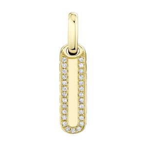 0.13ctw Diamond Bar Dog Tag Pendant