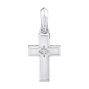 0.04ctw Diamond Star Cross Pendant
