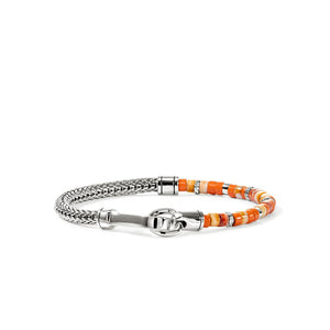 Sterling Silver Heishi Chain Bracelet