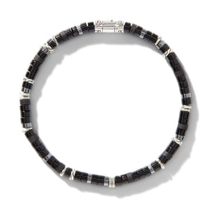 Heishi Beaded Bracelet - Black Onyx