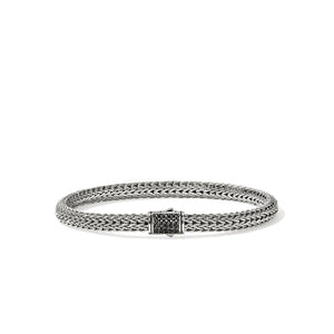 Sterling Silver and Black Sapphire Icon Bracelet