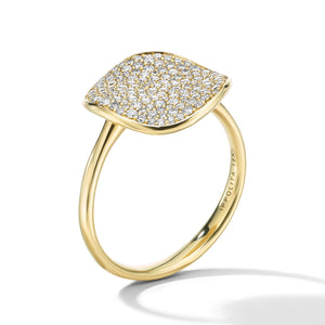 Medium Flower Ring in 18K Gold with Diamonds