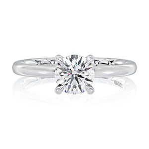 Classic Four Prongs Solitaire Round Center Diamond Engagement Ring