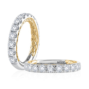 Modern Two Tone Diamond Wedding Ring