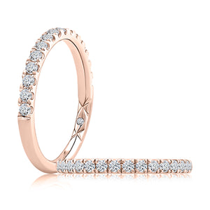 0.35ctw Halfway Pave Diamond Band