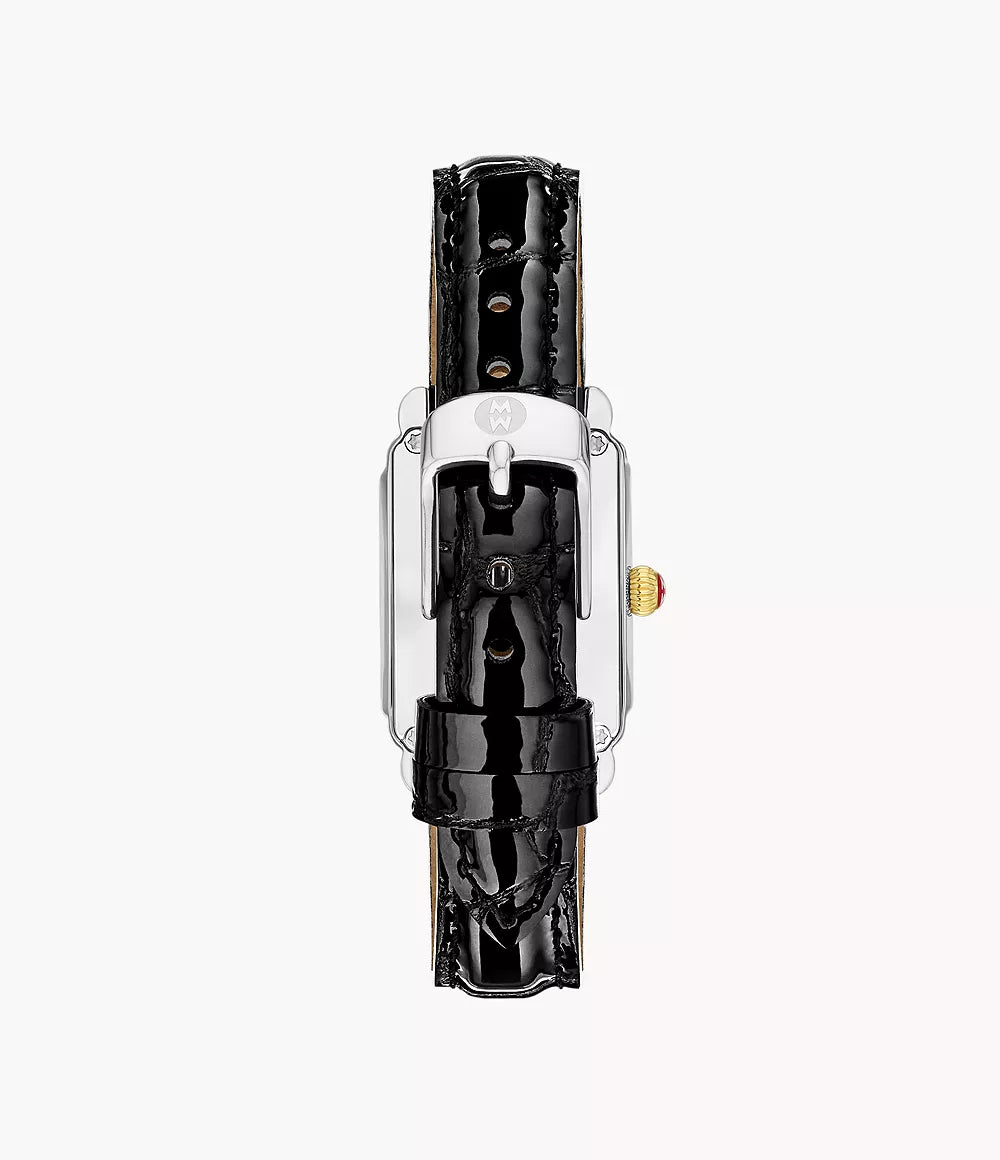 Deco Park Black Leather Watch