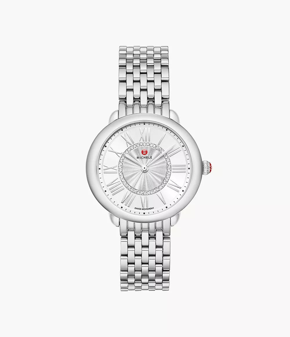 Serein Mid stainless diamond dial watch Michele Michele Mid Serein Watch 002-500-06366 ST - Watches  main image 3