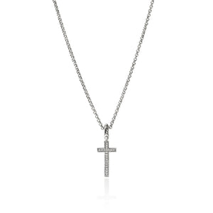 008ctw Diamond Cross Pendant Necklace