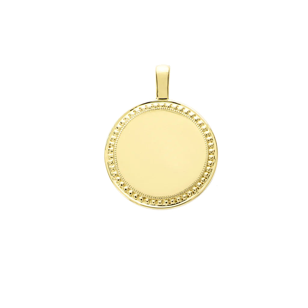 Gold round charm Clearance