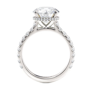 0.73ctw Diamond Halo Engagement Ring