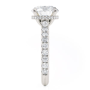 0.73ctw Diamond Halo Engagement Ring