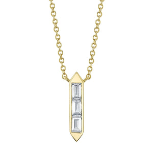 0.18ctw Diamond Baguette Necklace