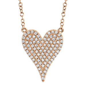 0.21ctw Diamond Pave Heart Necklace