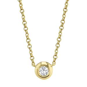 0.05ctw Diamond Bezel Necklace