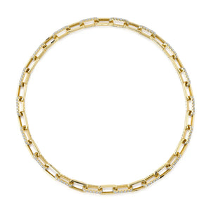 13.01ctw Diamond Pave Paperclip Link Necklace