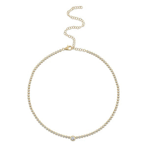2.89ctw Diamond Bezel Tennis Necklace