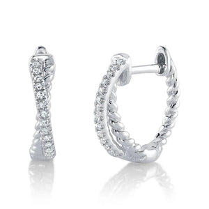 0.06ctw Diamond Huggie Earrings