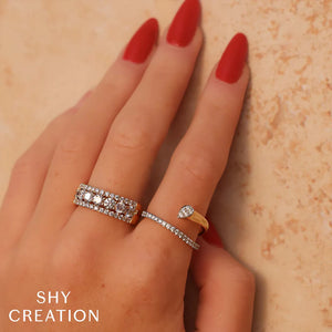 1.68ctw 3-Row Diamond Band