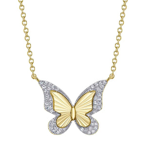 0.10ctw Diamond Butterfly Necklace