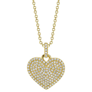 0.31ctw Diamond Pave Heart Necklace