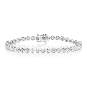 1.50ctw Diamond Bezel Tennis Bracelet