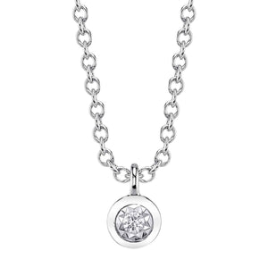 0.02ctw Diamond Bezel Necklace