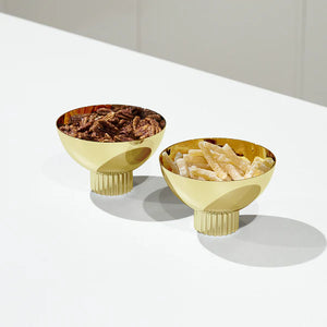 Striations Nut Bowl, Gold