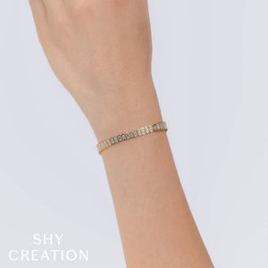 3.25ctw Diamond Baguette Tennis Bracelet