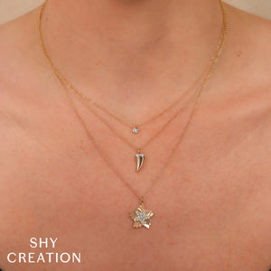 0.02ctw Diamond Bezel Necklace