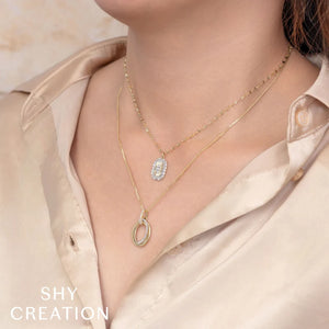 0.30ctw Diamond Oval Chopin Necklace